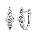 925 Sterling Silver Oxidized Silver Hoop Earrings 1.4*0.5cm for Women