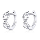 925 Sterling Silver Earrings - 1.2*0.4cm, Platinum Plated for Women