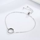 925 Sterling Silver Bracelet 26.5CM with 1.5*1.1CM Pendant for Unisex