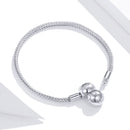 925 Sterling Silver Plated Platinum 17cm Bracelet for Men