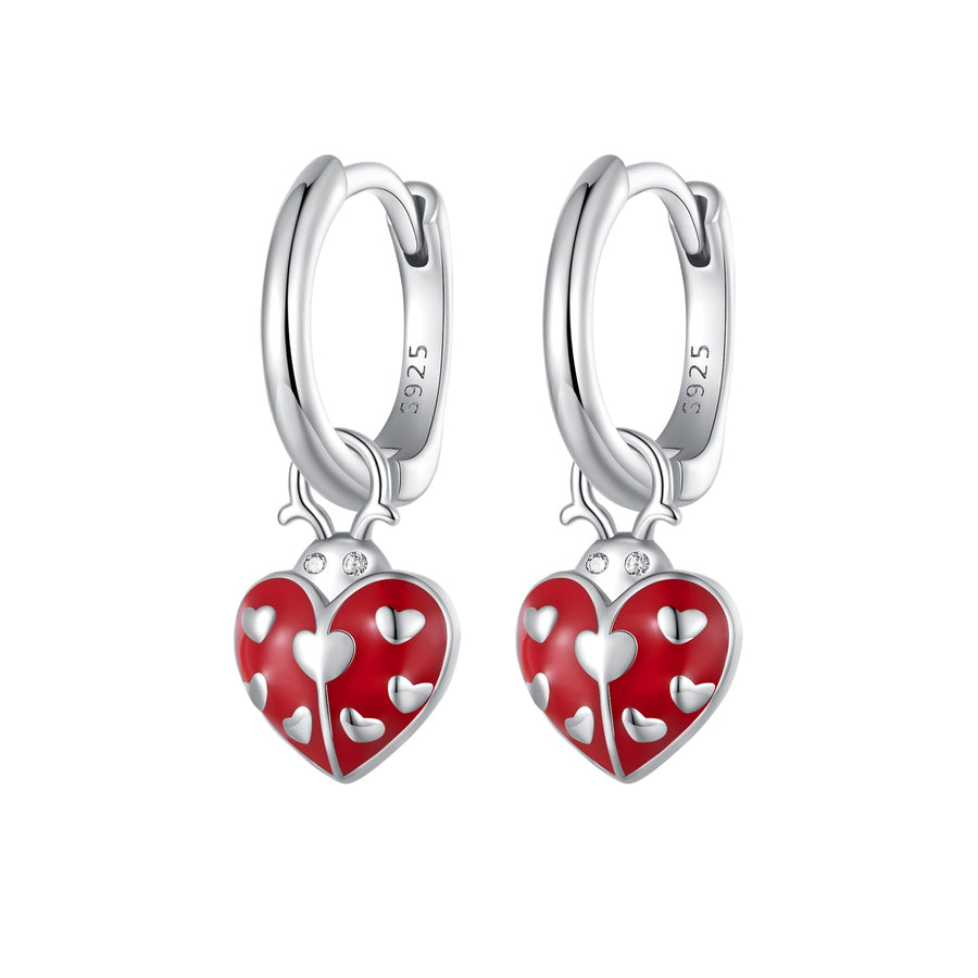 S925 Sterling Silver Enamel Process Pavé Set CZ Earrings
