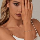 925 Sterling Silver 3mm Moissanite Bracelet for Women