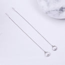925 Sterling Silver Plated Platinum Pavé Setting CZ Earrings for Women