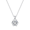 925 Sterling Silver Moissanite Necklace 39cm+5cm Length for Women