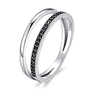 925 Sterling Silver 0.6CM Width Ring Size 6 for Women