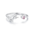 925 Sterling Silver Pavé Setting CZ White Gold Plated Ring for Women