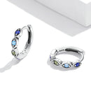 925 Sterling Silver Pavé Setting Earrings with CZ Stone