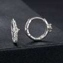 925 Sterling Silver Moissanite Earrings 1.3cm for Women