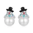 925 Sterling Silver White Gold Plated Quality Shell Pearl Earrings