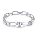 925 Sterling Silver Oxidized Bracelet 17cm for Women