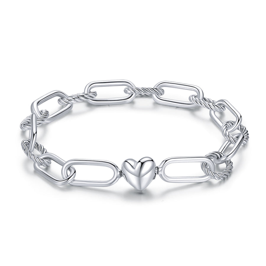 925 Sterling Silver Oxidized Bracelet 17cm for Women