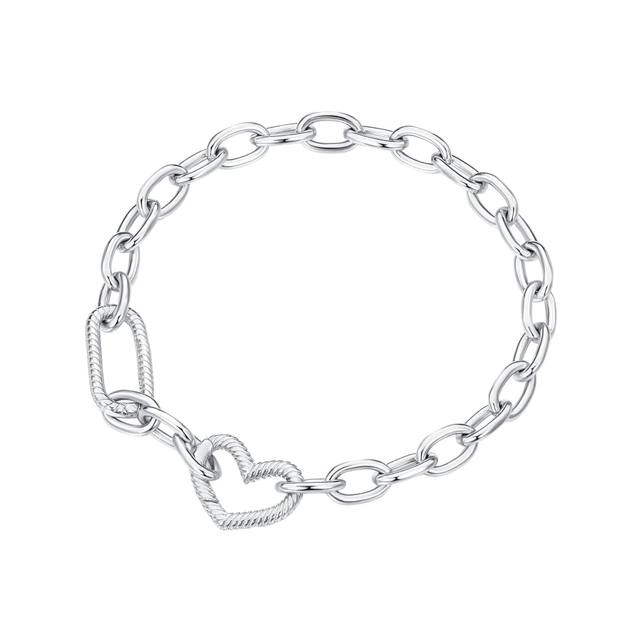 925 Sterling Silver Plated 190mm Bracelet for Women
