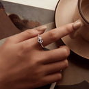 925 Sterling Silver & Plated White Gold 1.6mm Ring for Women