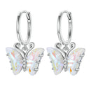 925 Sterling Silver Earrings with Resin, 23x13mm, Plated Platinum for Women