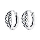 925 Sterling Silver Oxidized Earrings 12*5mm
