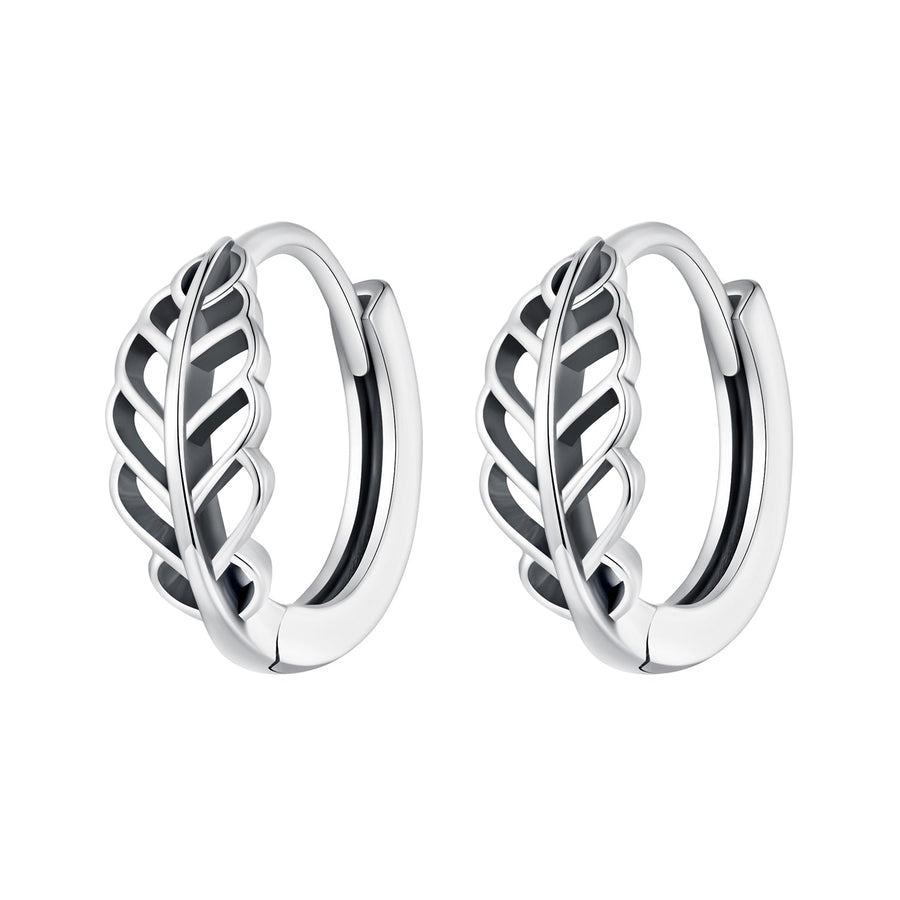 925 Sterling Silver Oxidized Earrings 12*5mm