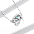 925 Sterling Silver Opal Necklace with CZ and Platinum Plating, Adjustable Length 45cm, Women’s Jewelry