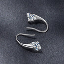 925 Sterling Silver Moissanite 1ct Earrings for Women
