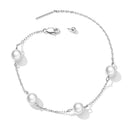 925 Sterling Silver Adjustable Pearl Bracelet for Women