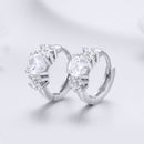 925 Sterling Silver Earrings with Pavé Setting and CZ Stone for Women
