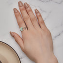 925 Sterling Silver Enamel CZ Plated Platinum Ring