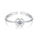 925 Sterling Silver Moissanite Ring Size E for Women