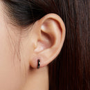 925 Sterling Silver & Plated Black Gold Earrings
