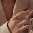 925 Sterling Silver Moissanite 0.65 Carat Ring for Women Size E