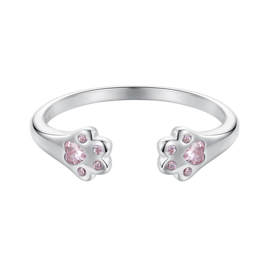 925 Sterling Silver White Gold Plated Pavé Setting CZ Ring