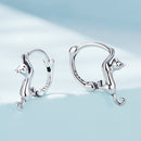 925 Sterling Silver Plated Gold Earrings Size 1.8cm for Women