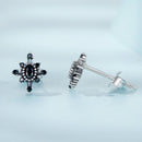 925 Sterling Silver Earrings with Pavé Setting CZ, Size 0.8*0.7cm for Women
