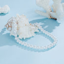 925 Sterling Silver White Gold Plated 39-45.5cm Quality Shell Pearl Necklace for Women