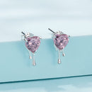 925 Sterling Silver CZ Earrings with Pavé Setting for Women