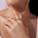 925 Sterling Silver Oxidized Adjustable Ring for Women