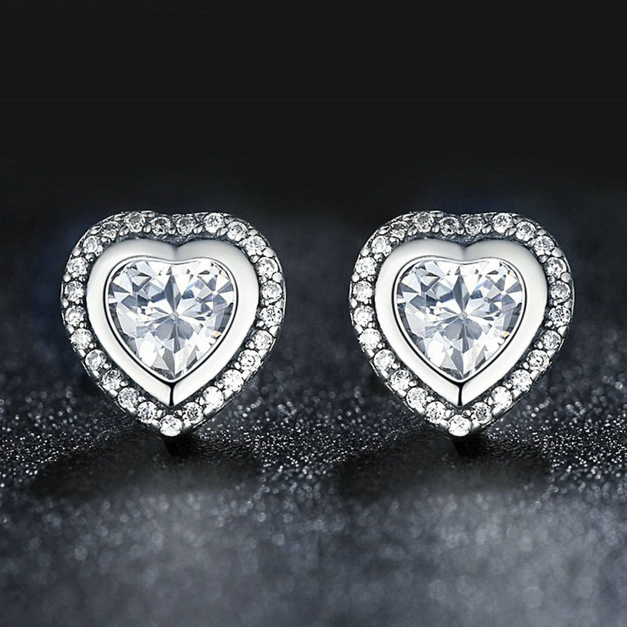 925 Sterling Silver Oxidized CZ Earrings