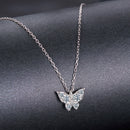 925 Sterling Silver Plated White Gold Moissanite Necklace 40+5cm for Women