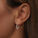 925 Sterling Silver & Oxidized Silver Earrings for Women