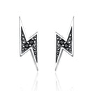925 Sterling Silver Earrings with Pavé Setting CZ