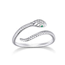 925 Sterling Silver CZ Plated Platinum Ring - Slim and Elegant Style