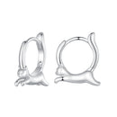 925 Sterling Silver Earrings for Women, Size 15*4mm, Inner Diameter 10mm, Plated Platinum