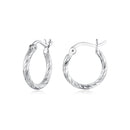 925 Sterling Silver Earrings with White Gold Plating