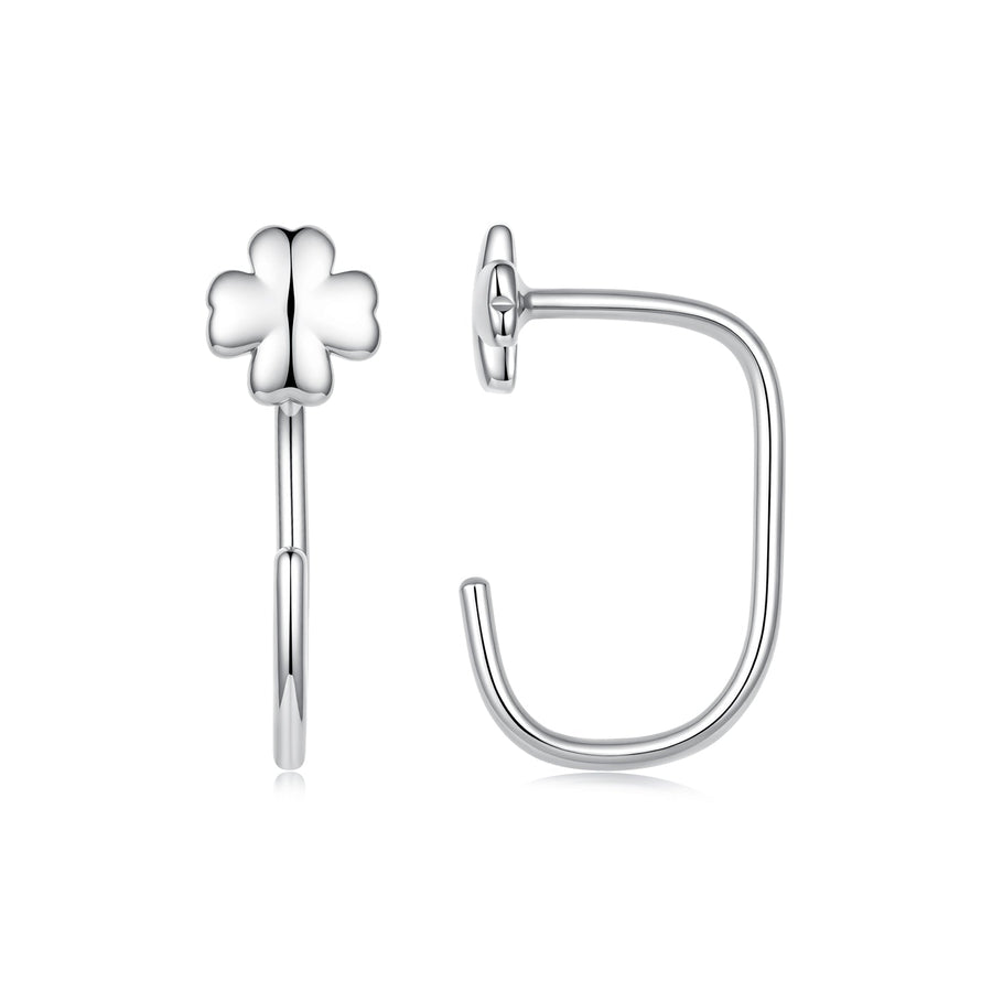 S925 Silver Brass and White Gold Plated 1.4cm Earrings for Women