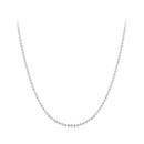 925 Sterling Silver Plated Platinum Necklace 400+50mm for Women