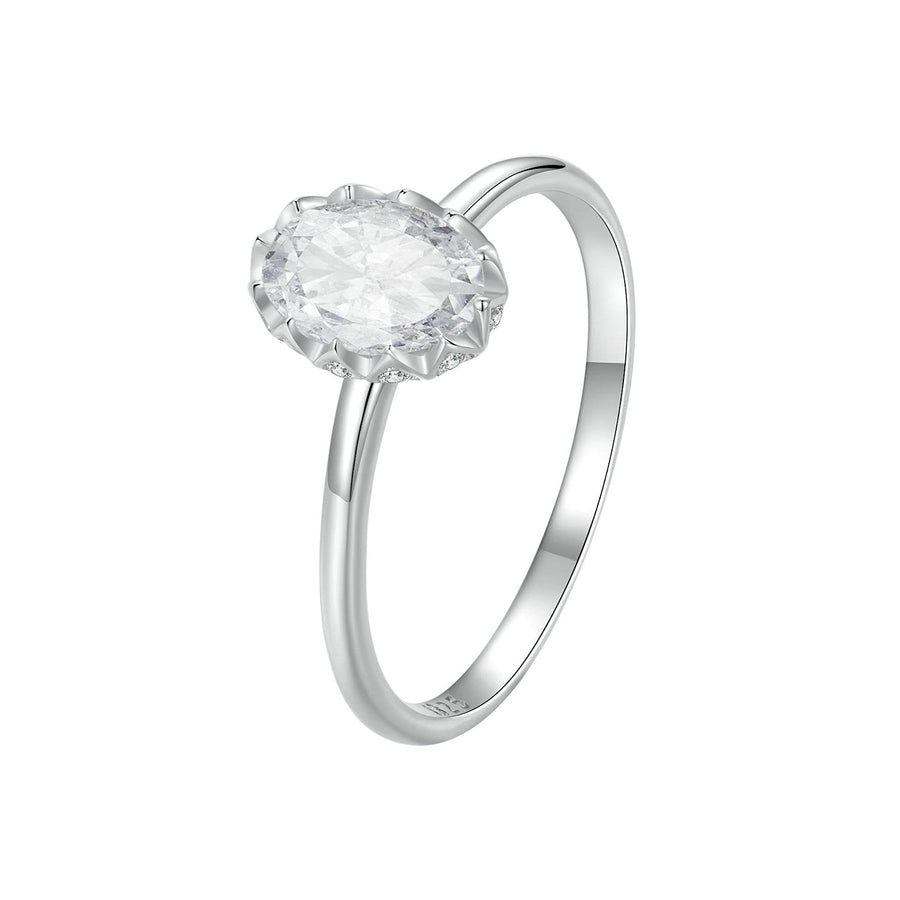 925 Sterling Silver 1.6mm Moissanite 1ct Ring in Size 6 for Women