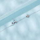 925 Sterling Silver & Plated White Gold Adjustable Bracelet for Women