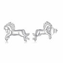 925 Sterling Silver Earrings 0.9*1.3cm with White Gold Plating for Women