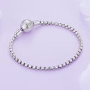 925 Sterling Silver Bracelet 19cm with CZ Stones for Women