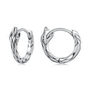 925 Sterling Silver Earrings for Women, Oxidized Silver, 1.4x0.35 cm