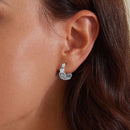 925 Sterling Silver Earrings with Pavé Setting CZ