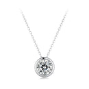 S925 Sterling Silver Moissanite Necklace 400mm with 1ct Moissanite for Women
